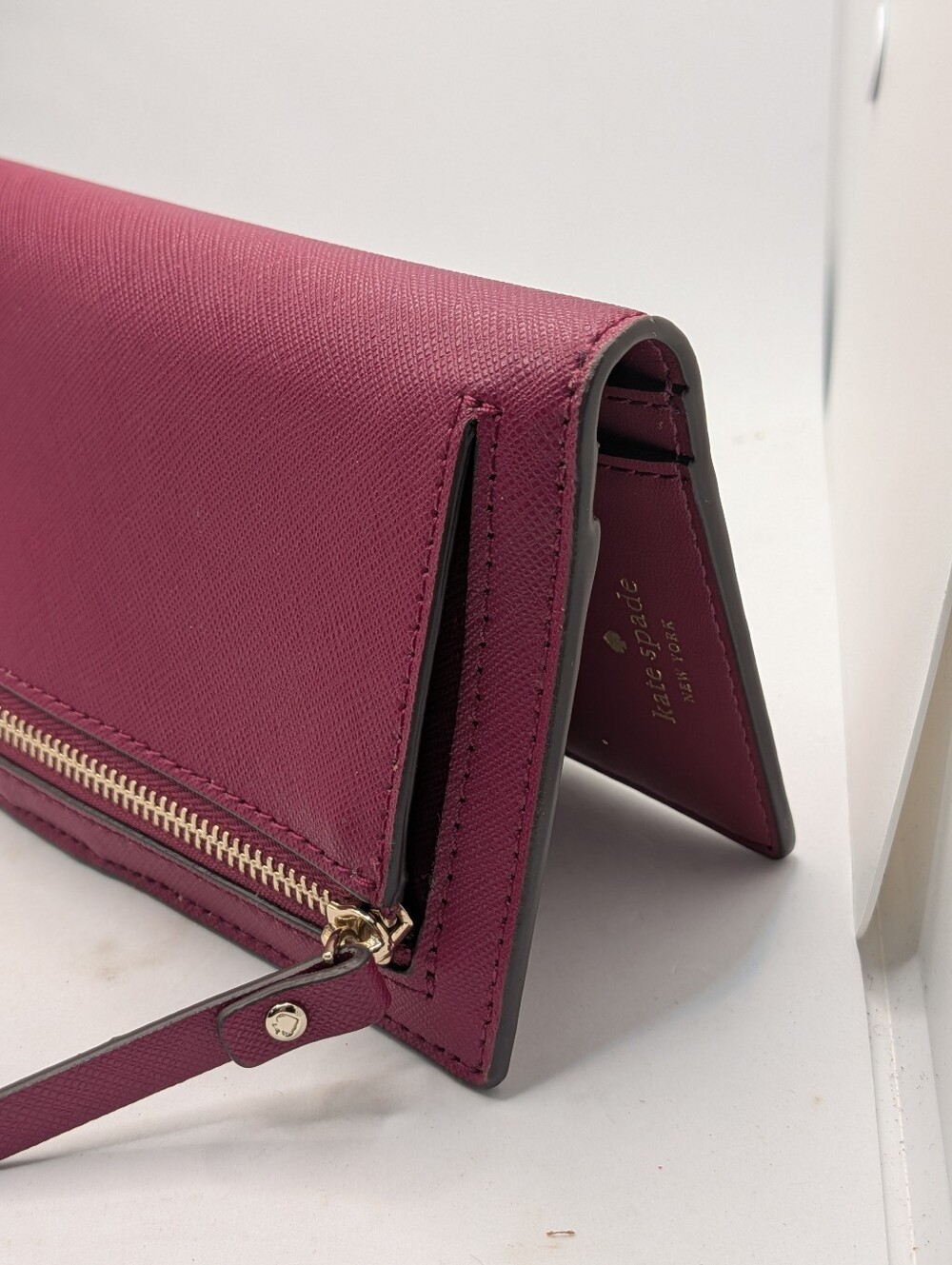 kate spade New York Magenta Saffiano Leather Continental Wallet - Picture 4 of 6